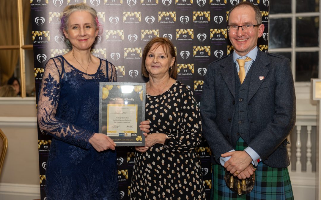 Emma Carey is recognised with an Excellence in Heart Care Award