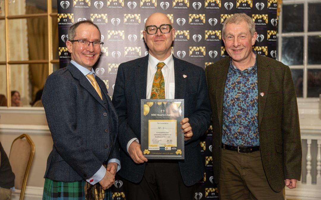 Matt Hill is honoured for his creative and compassionate contribution to heart health