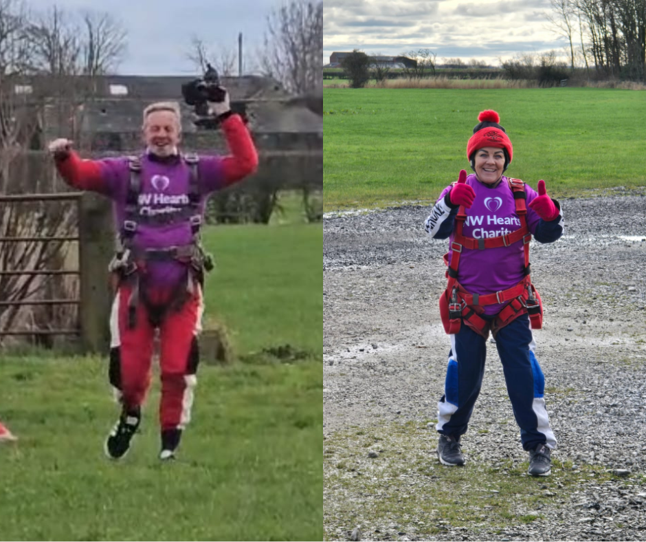 Avril and Ian Avril and Ian post tandem sky dive