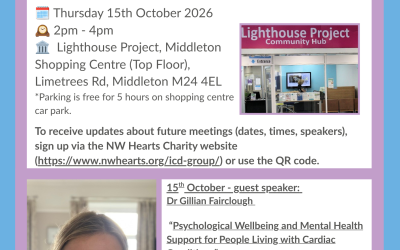 The next Greater Manchester ICD Support Group is in Middleton on the 15th October